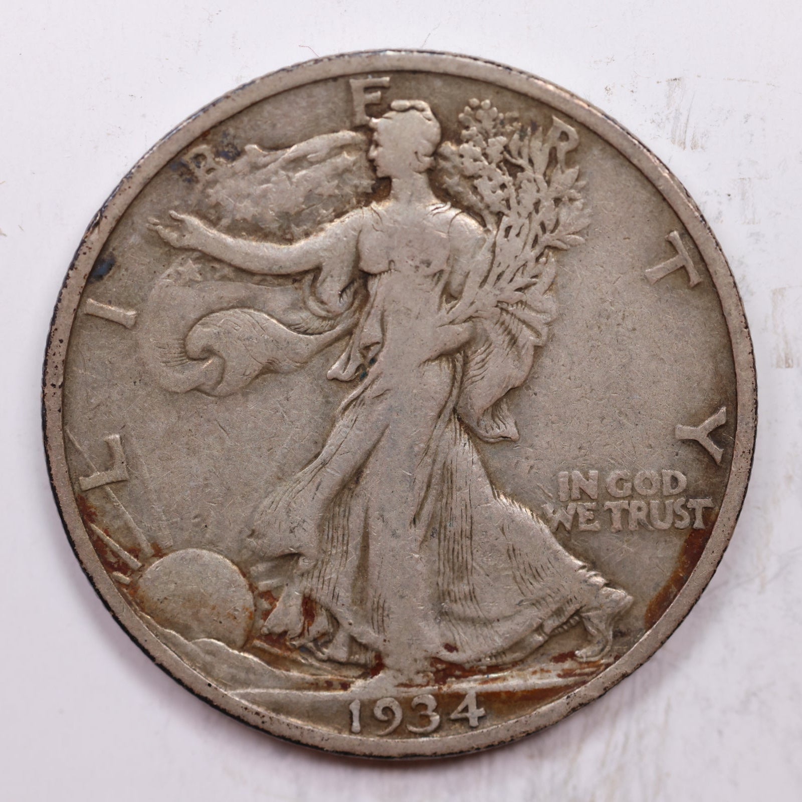 1934-S Walking Liberty Half Dollar, Fine Circulated Coin, Store #HR1425