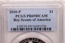 2010-P Boy Scouts of America Commemorative. Silver $1. PCGS PR69. Store