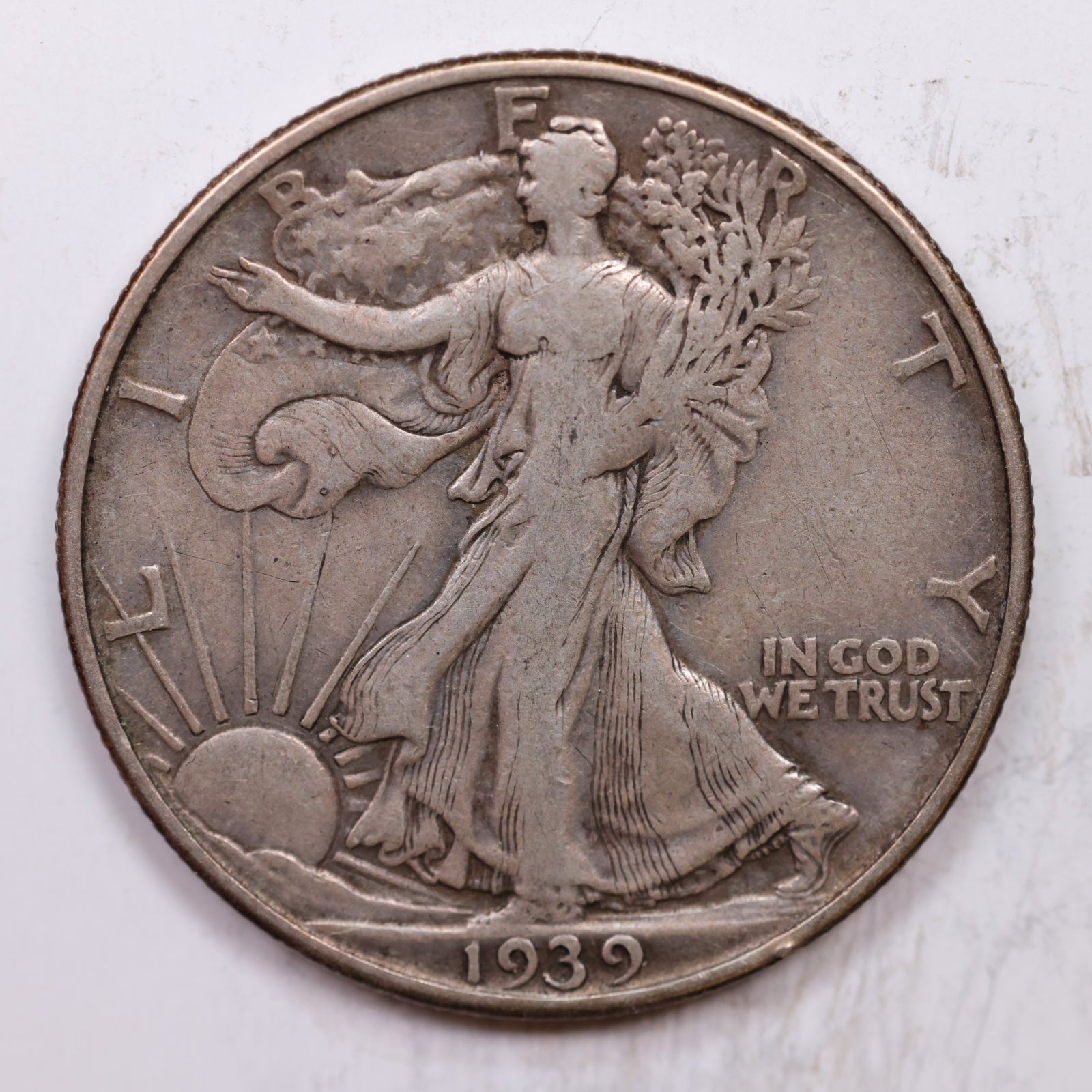 1939-D Walking Liberty Half Dollar, Very Fine+ Circulated Coin, Store #HR1432