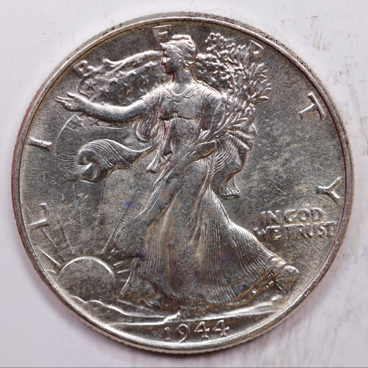 1944 Walking Liberty Half Dollar, About Uncirculated Coin, Store #HR1434