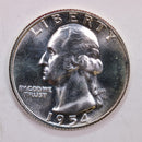 1954 Proof Washington Silver Quarter., Proof Strike., Store
