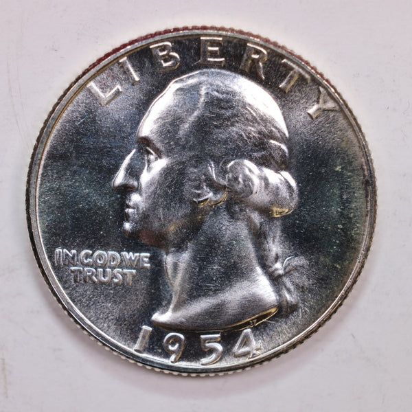 1954 Proof Washington Silver Quarter., Proof Strike., Store #QR0204