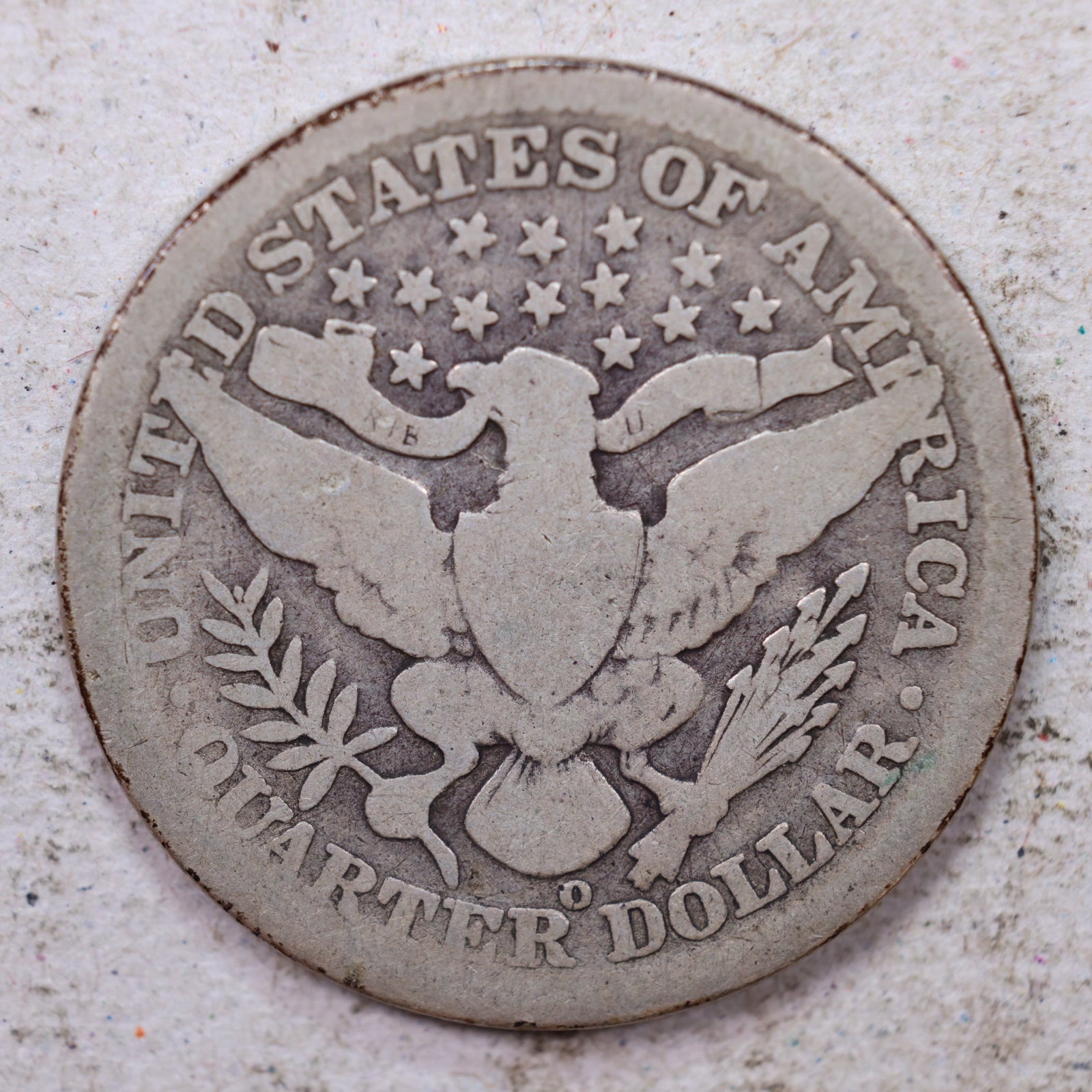 1907-O Barber Quarter, Very Good Circulated Coin, Store #1418