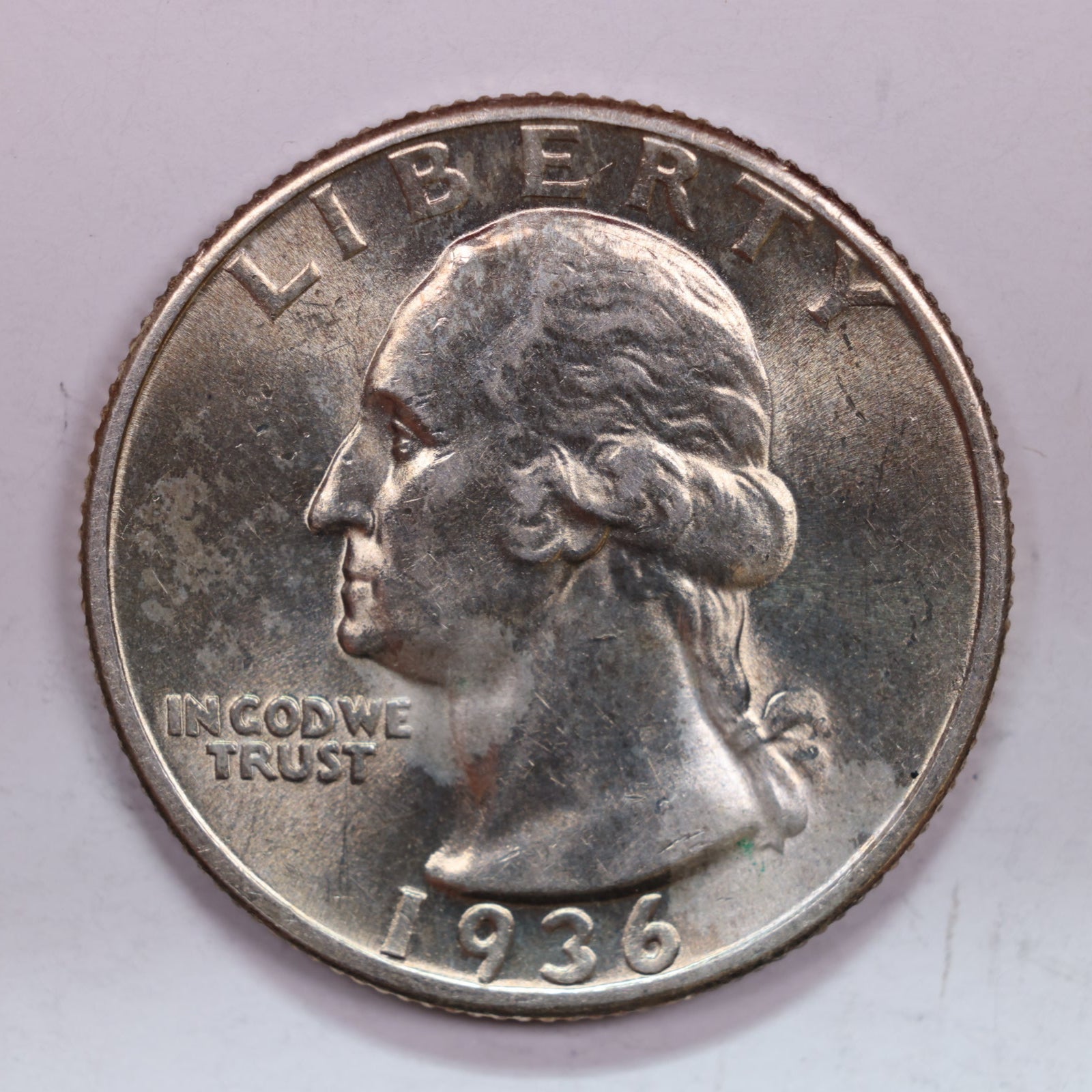 1936 Washington Silver Quarter., Choice Mint State., Store #QR0216