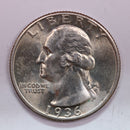 1936 Washington Silver Quarter., Choice Mint State., Store