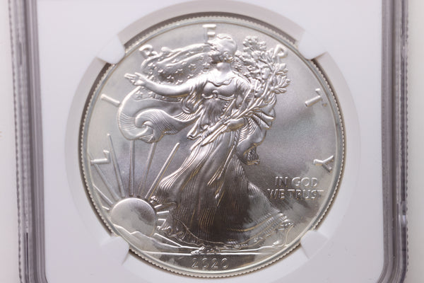 2020 American Silver Eagle, NGC MS-70, SALE #88204