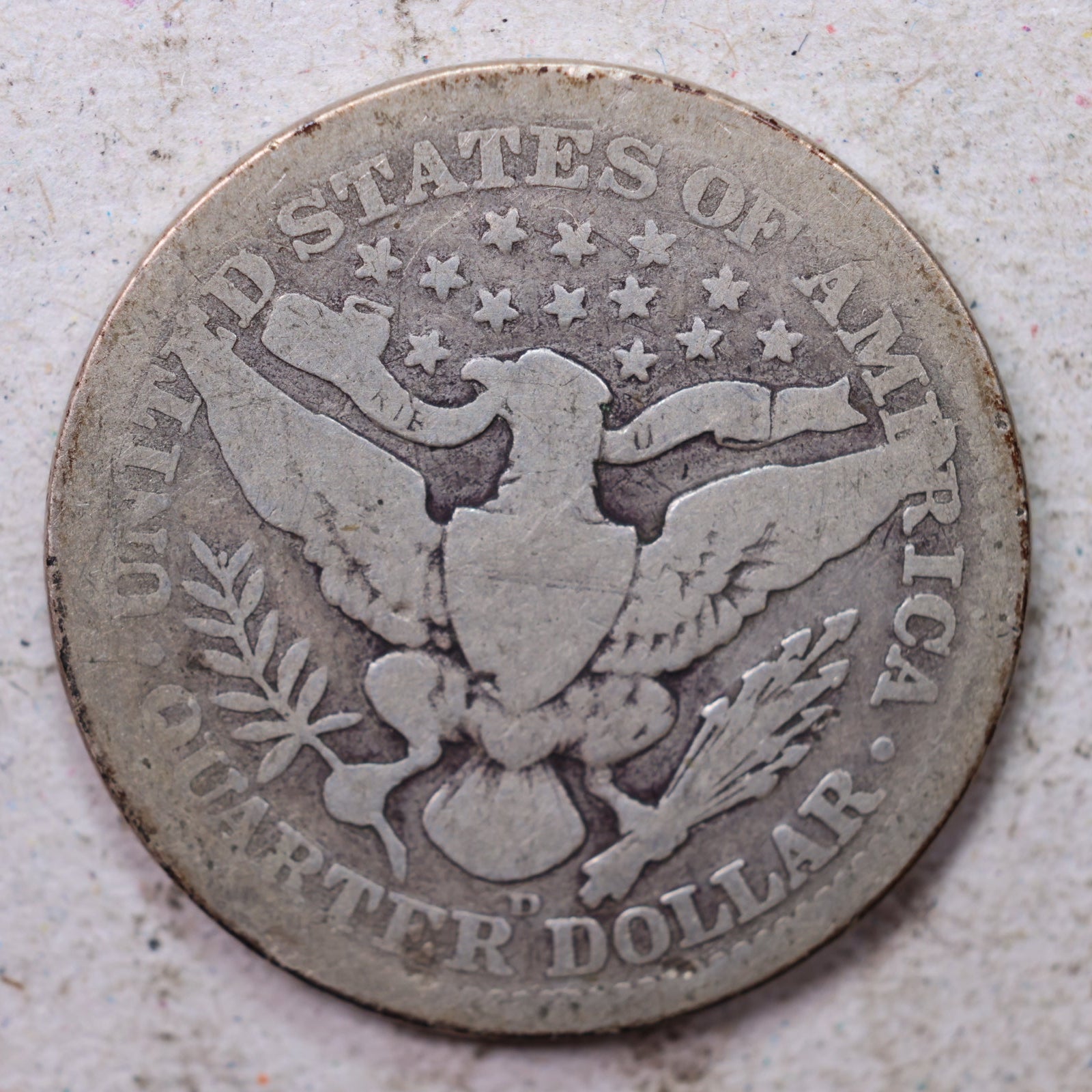 1909-D Barber Quarter, Very Good Circulated Coin, Store #1433