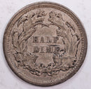 1869-S Seated Liberty Half Dime., Very Fine Details., Circulated Silver Coin.,