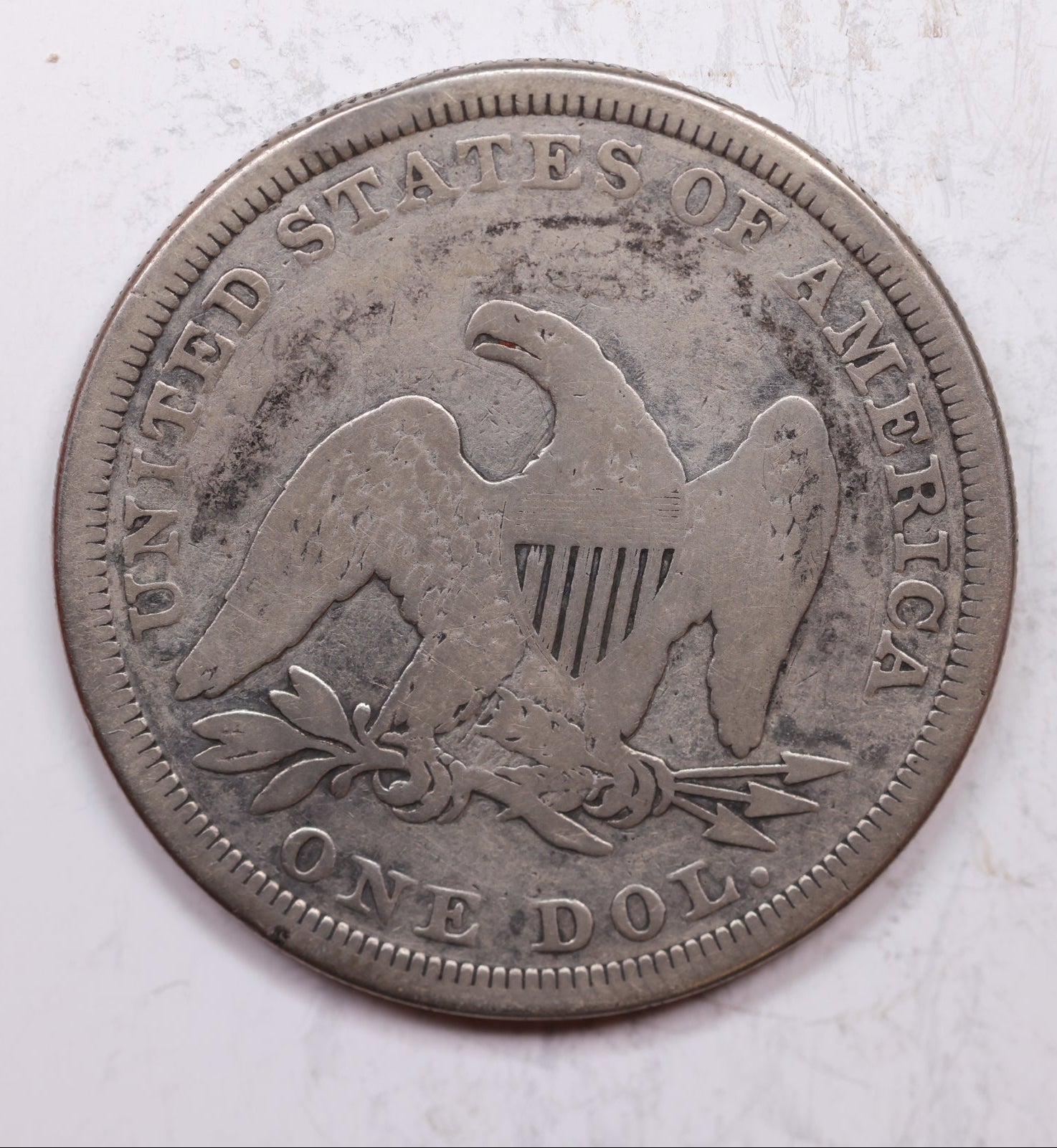 1865 Seated Liberty Dollar, Fine Circulated Coin, Store Sale #DR0307