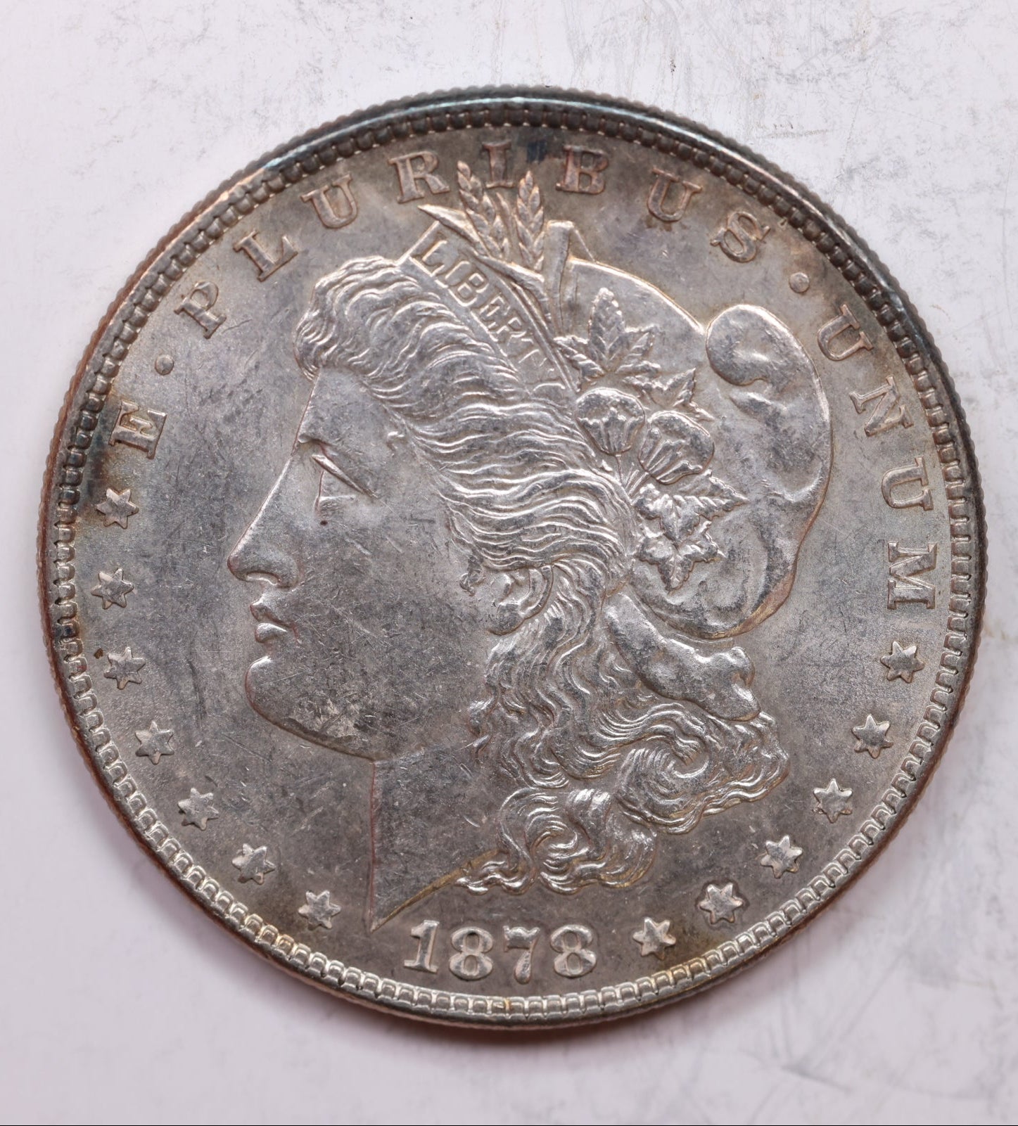 1878 Morgan Silver Dollar, 7TF, Mint State Coin, Store Sale #DR0100