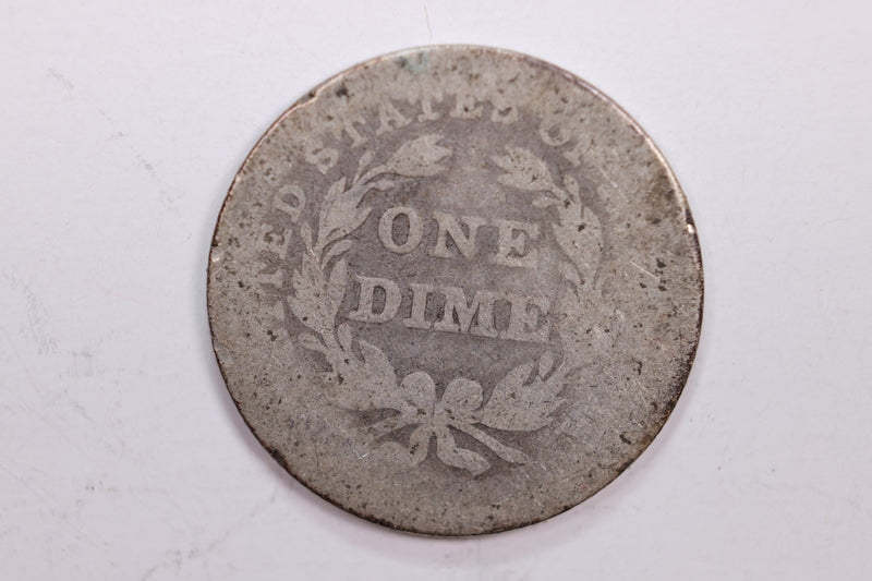 1837 Seated Liberty Silver Dime., Very Good, Circulated Coin., STORE