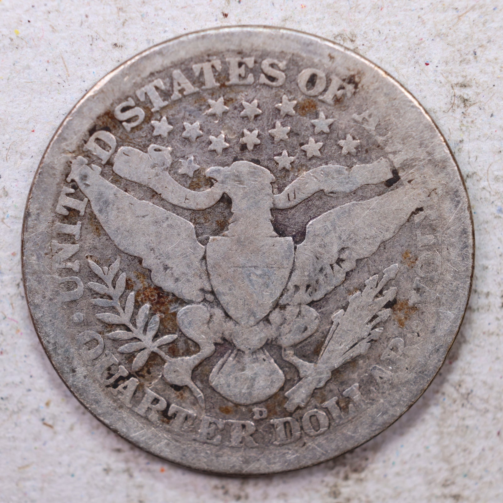 1911-D Barber Quarter, Good Circulated Coin, Store #1445