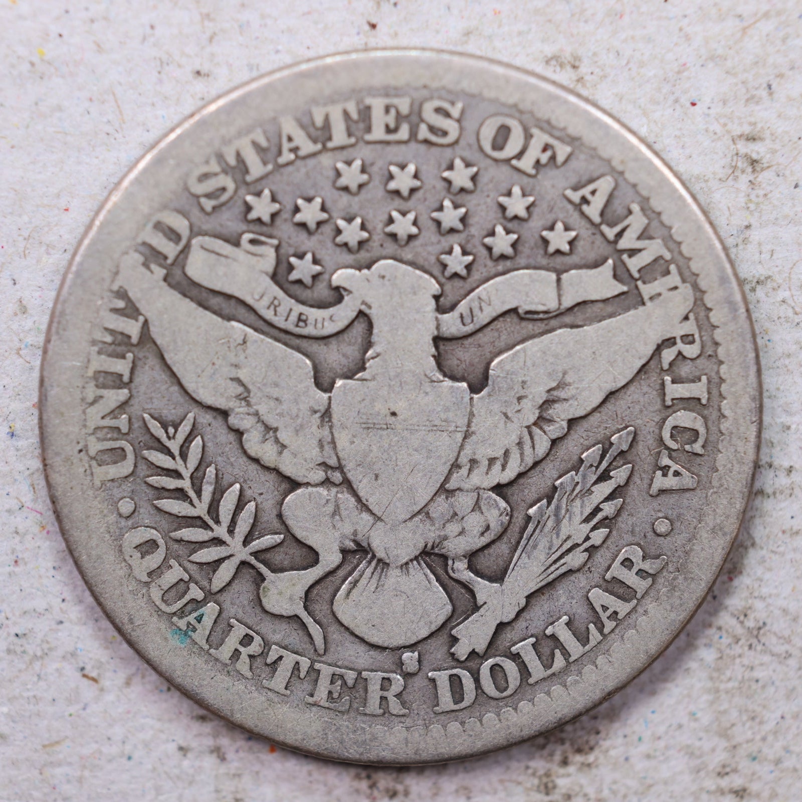 1911-S Barber Silver Quarter, Very Good Circulated Collectible Coin, Store #QR1528.