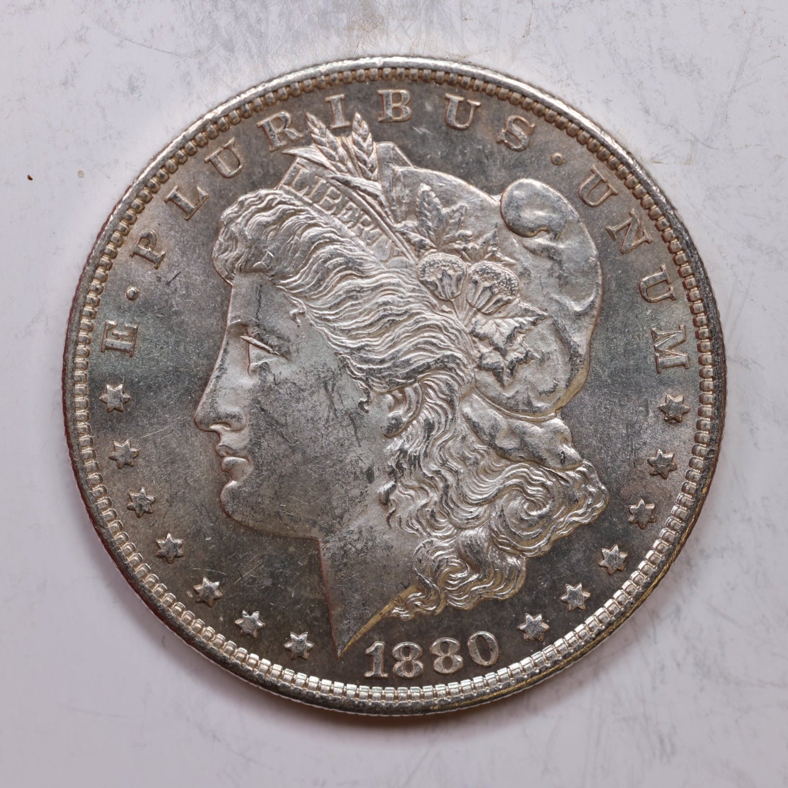 1880-S Morgan Silver Dollar, Mint State Coin, UNC, Store Sale #DR0114