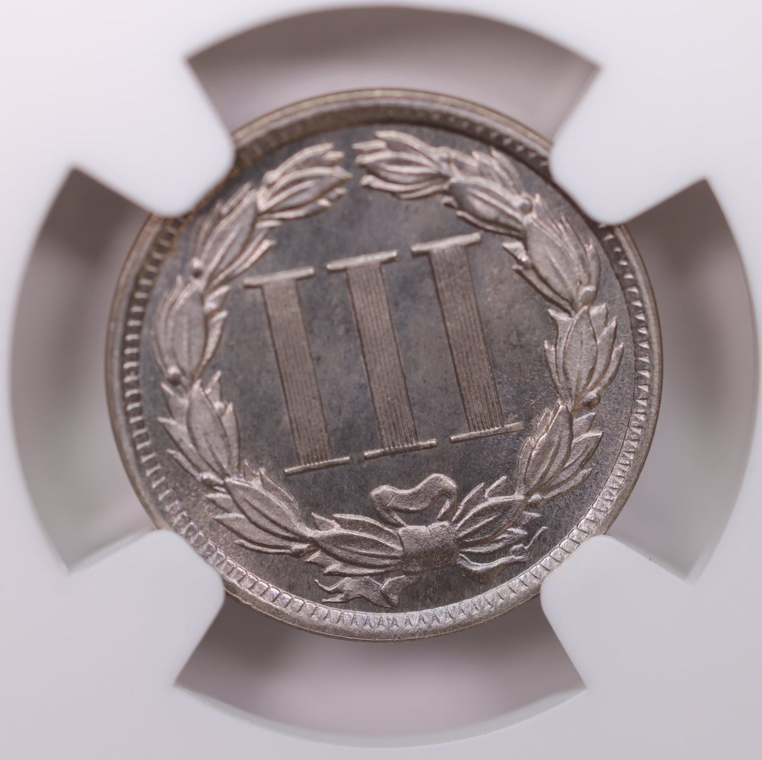 1886 Three Cent Piece, Rare Date, Green CAC, NGC PF-66., SALE #G3C010