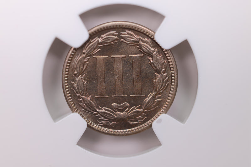 1886 3 Cent CN, Great Eye Appeal.  NGC PF-65., SALE