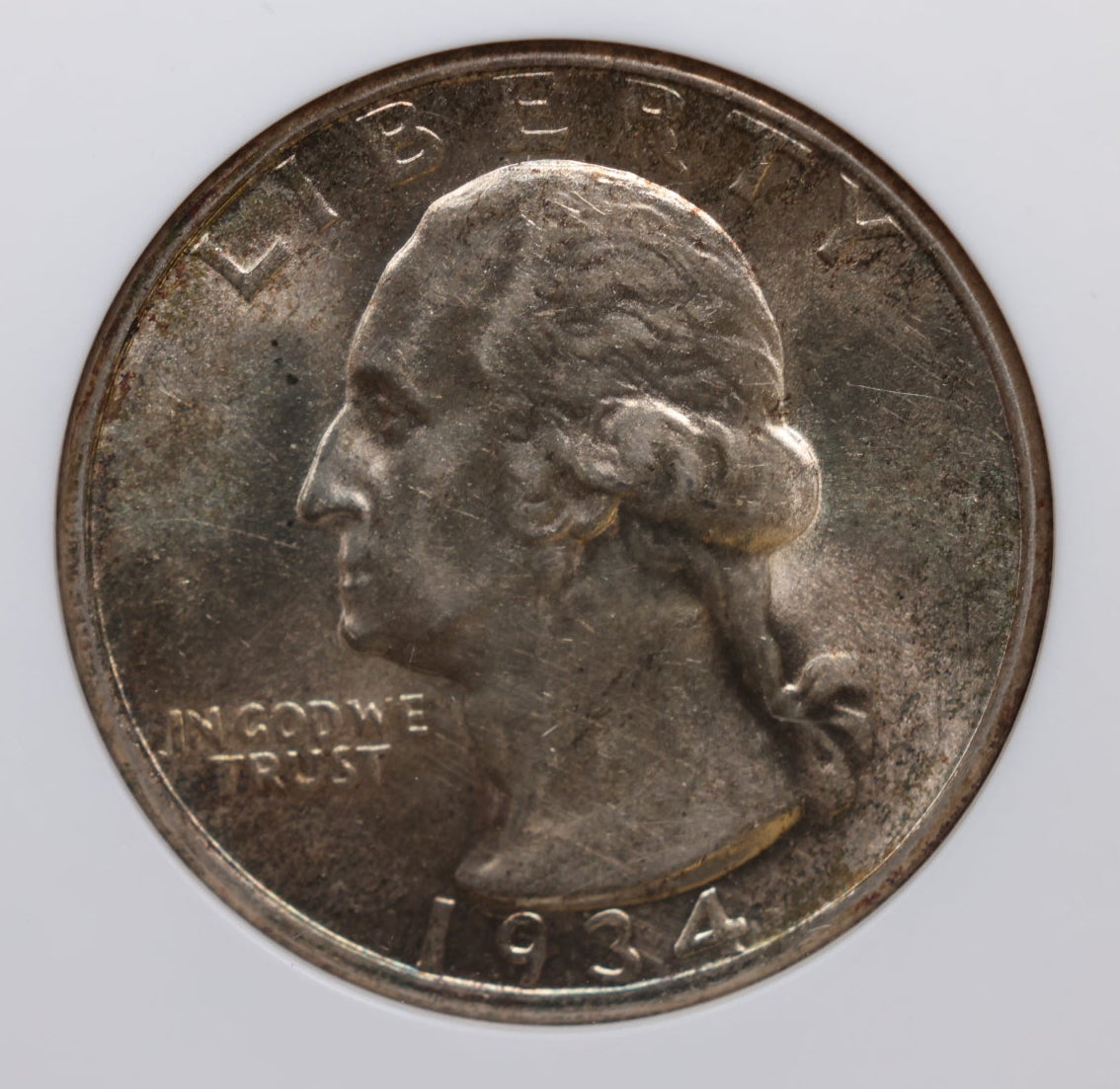 1934-D Washington Silver Quarter, ANACS Soap Box AU-58, Store Sale #QR1463