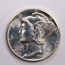 1942-D Mercury Silver Dime., Nice Mint State Coin., STORE