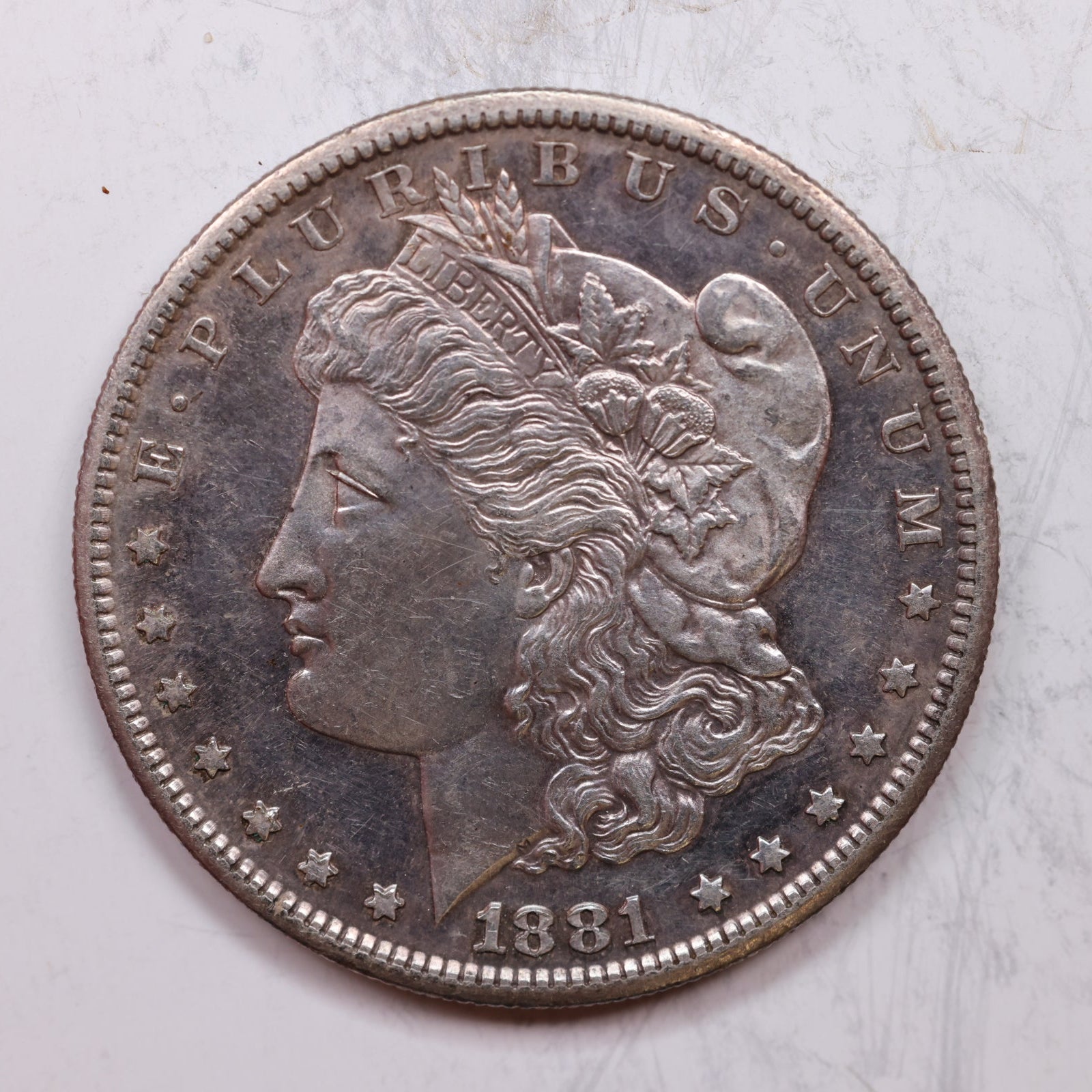 1881-S Morgan Silver Dollar, Uncirculated Mint State Coin, Store Sale #DR0120