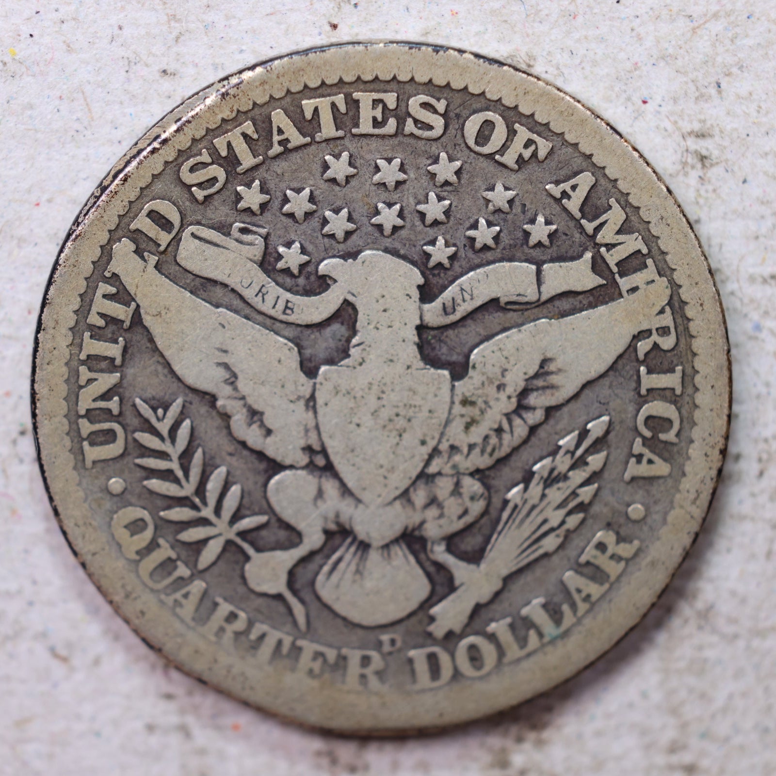 1913-D Barber Quarter, Very Good Circulated Coin, Store #1453