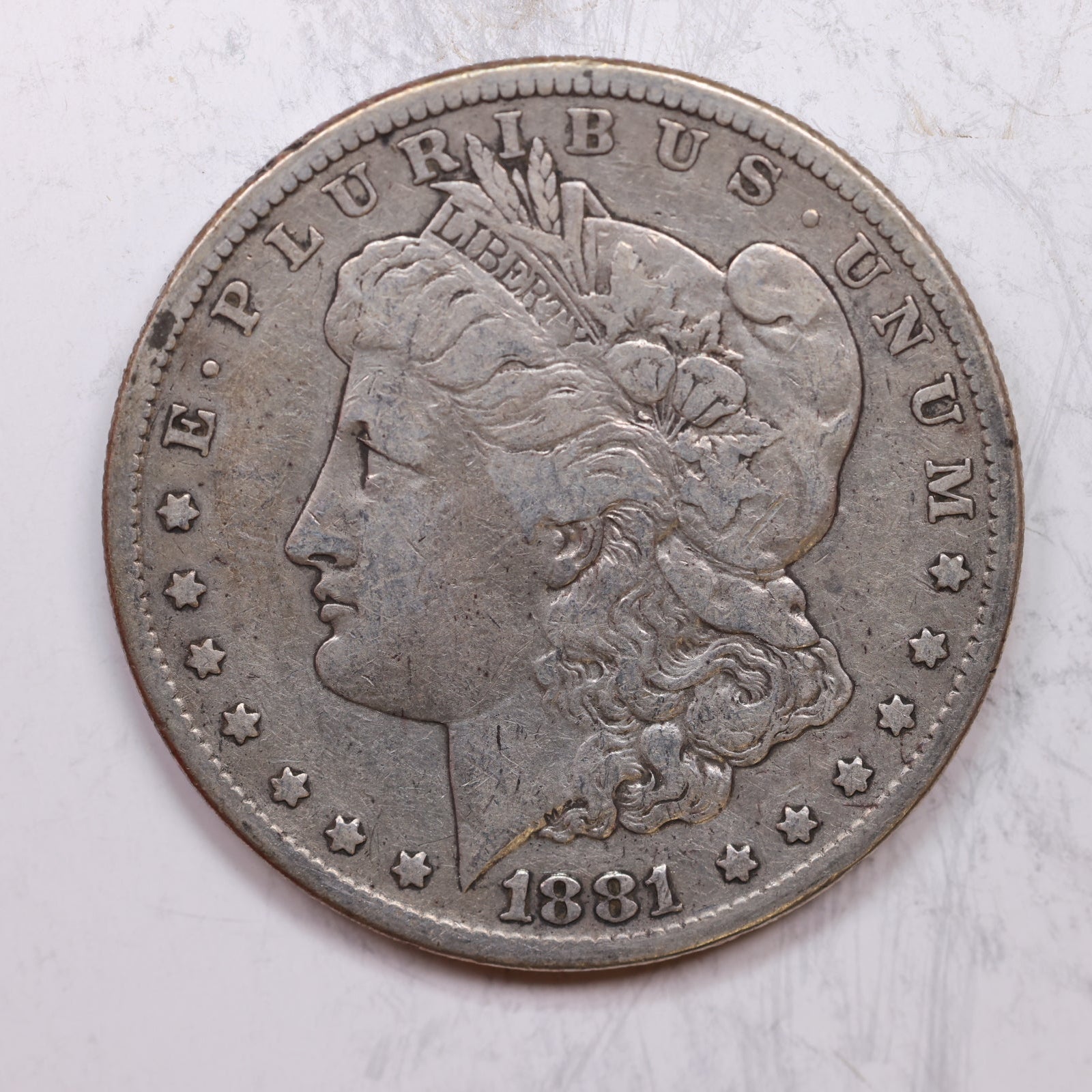 1881-S Morgan Silver Dollar, Fine Circulated Coin, Store Sale #DR0122