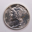 1943-D Mercury Silver Dime., Nice Mint State Coin., STORE
