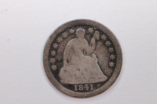 1841-O Seated Liberty Half Dime., Very Good Details., Circulated Coin., STORE #HE0010