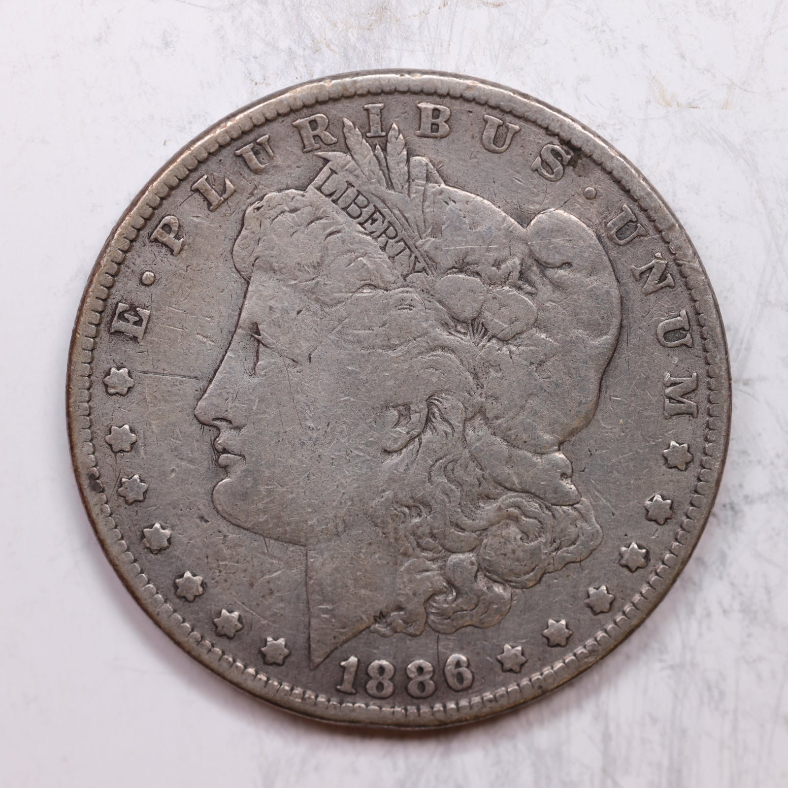 1886 Morgan Silver Dollar, Very Fine Circulated Coin, Store Sale #DR0142