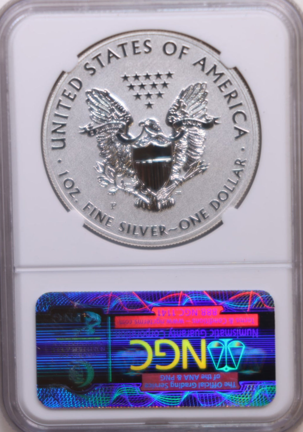 2011-P American Silver Eagle, 25th Anniversary, Reverse Proof, NGC PR-70,  #AE0279