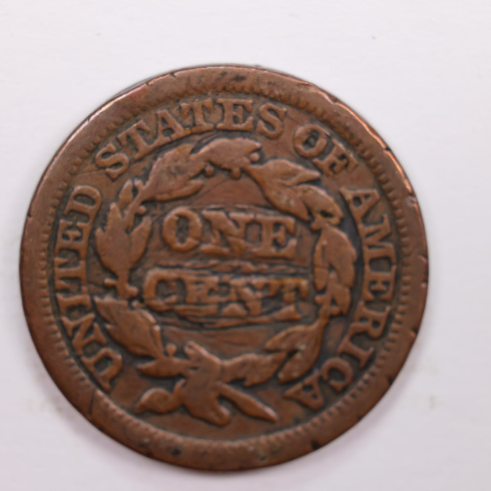 1849 Large Cent., Fine Details., Circulated Coin., Store #CT0310