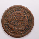 1849 Large Cent., Fine Details., Circulated Coin., Store
