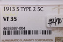 1913-S Buffalo Nickel., Type-2., NGC Graded VF-35., SALE