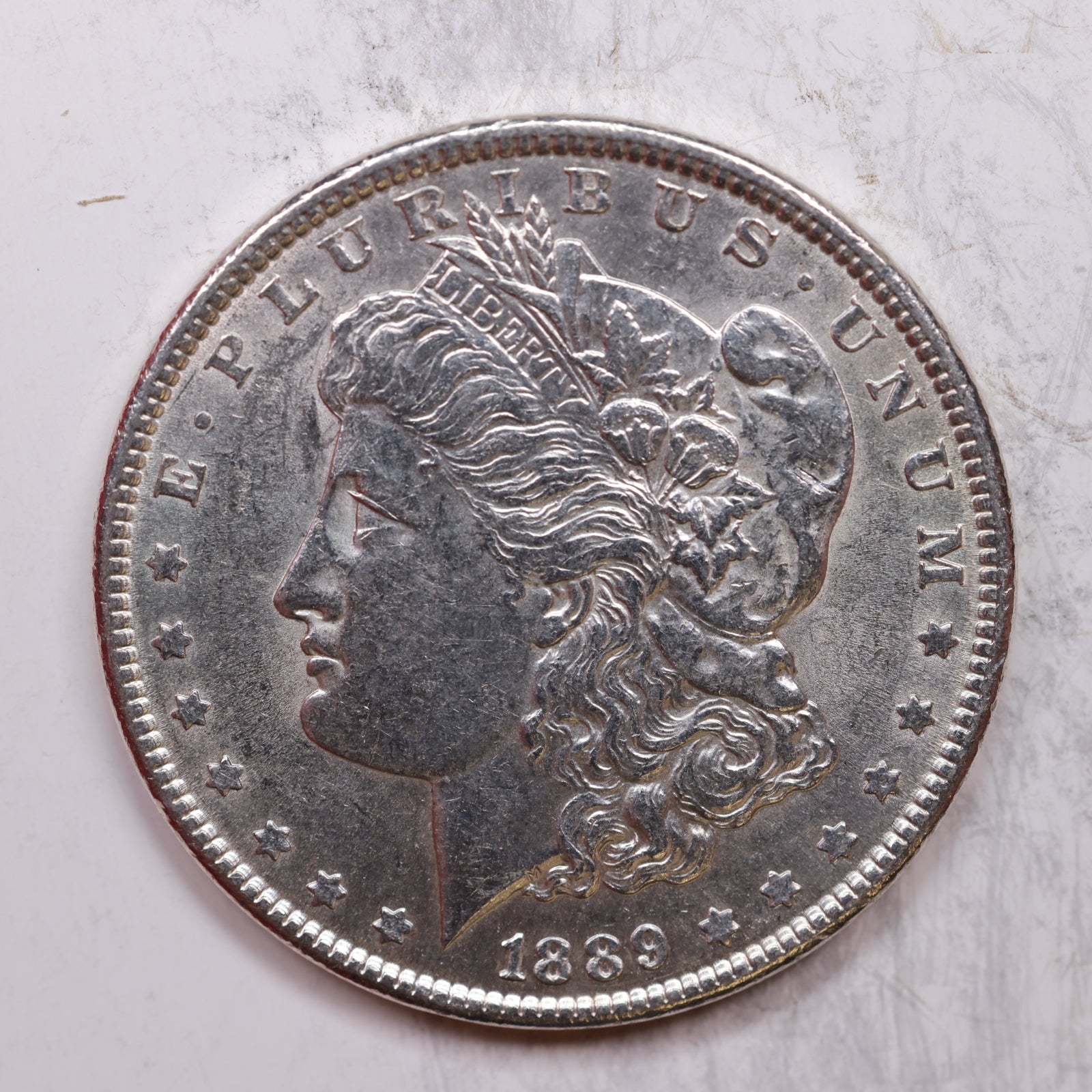 1889 Morgan Silver Dollar, Mint State Uncirculated Coin, Store Sale #DR0169