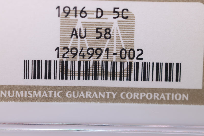 1916-D Buffalo Nickel., Great Eye Appeal., NGC Graded AU-58, SALE