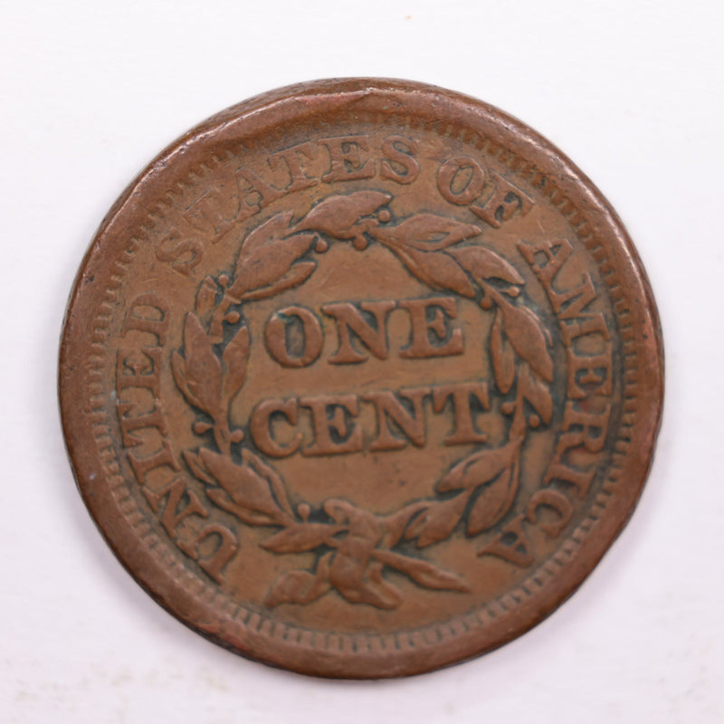 1853 Large Cent., Very Fine Details., Circulated Coin., Store