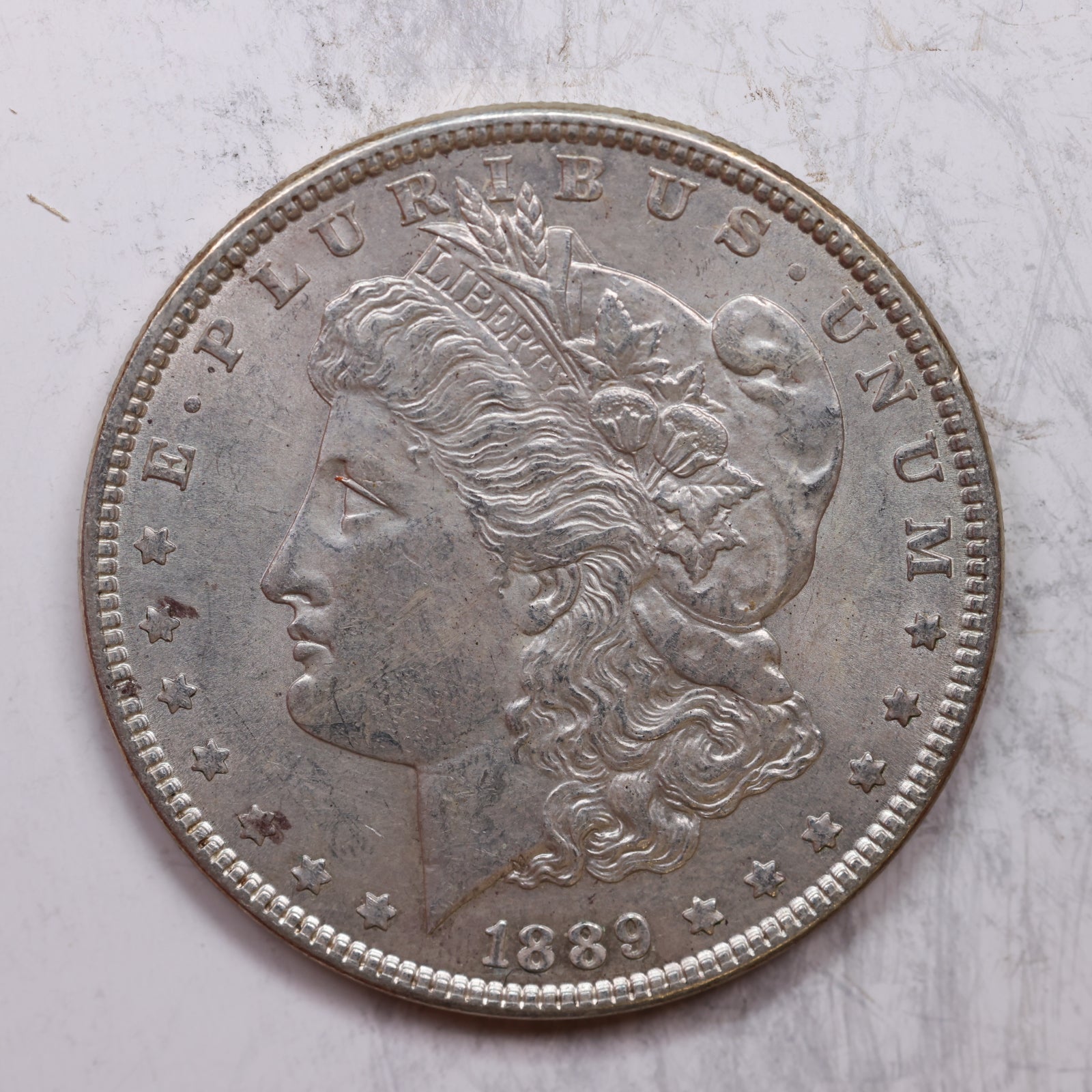 1889 Morgan Silver Dollar, Mint State Uncirculated Coin, Store Sale #DR0171