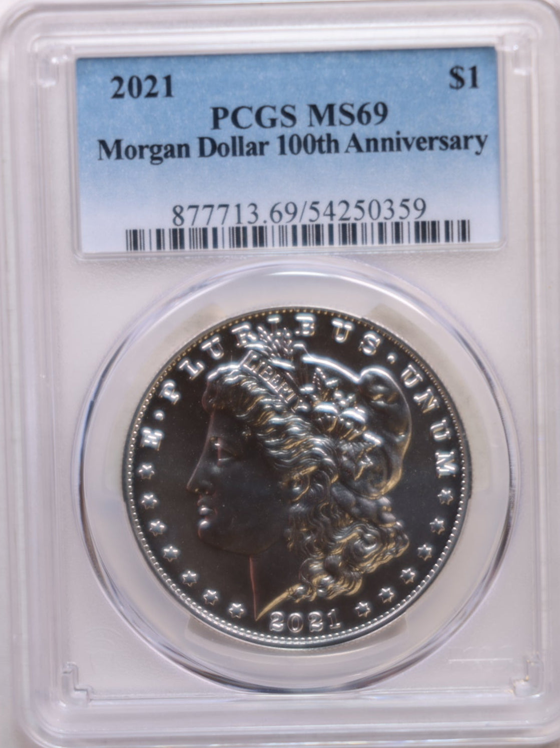 2021 Morgan Dollar 100th Anniversary, PCGS Certified, MS69, Store #GMC212