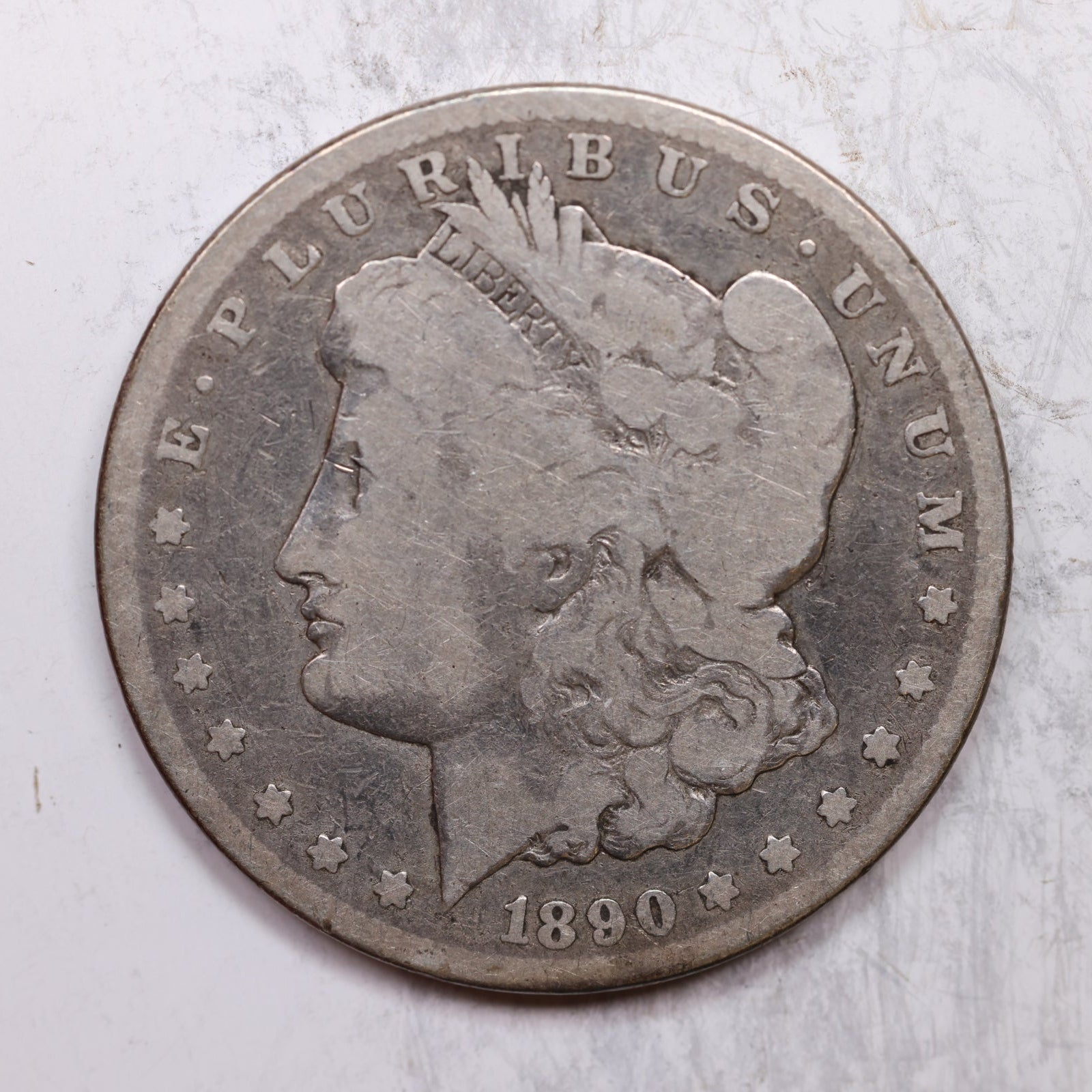 1890-CC Morgan Silver Dollar, Very Good Circulated Coin, Store Sale #DR0179