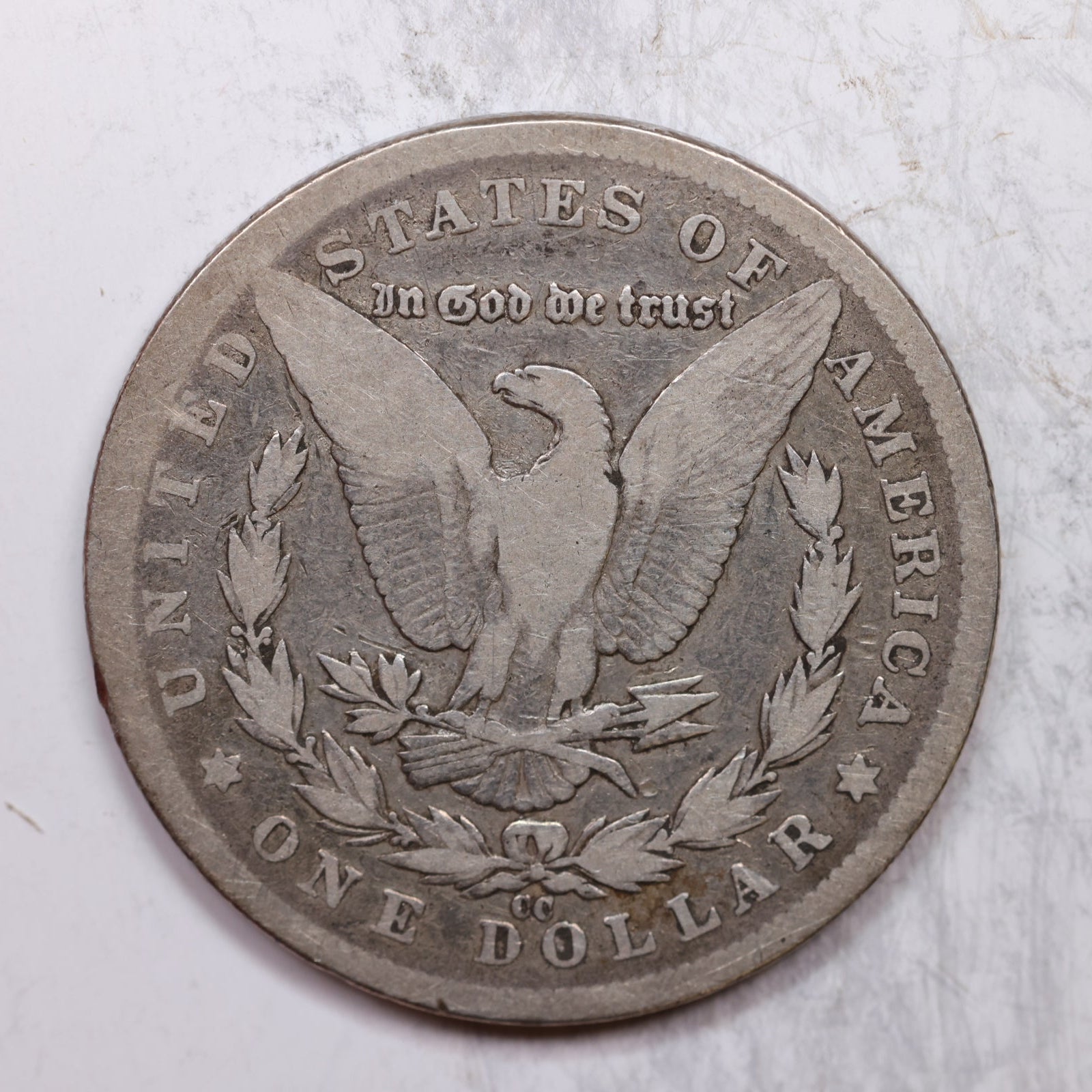 1890-CC Morgan Silver Dollar, Very Good Circulated Coin, Store Sale #DR0179