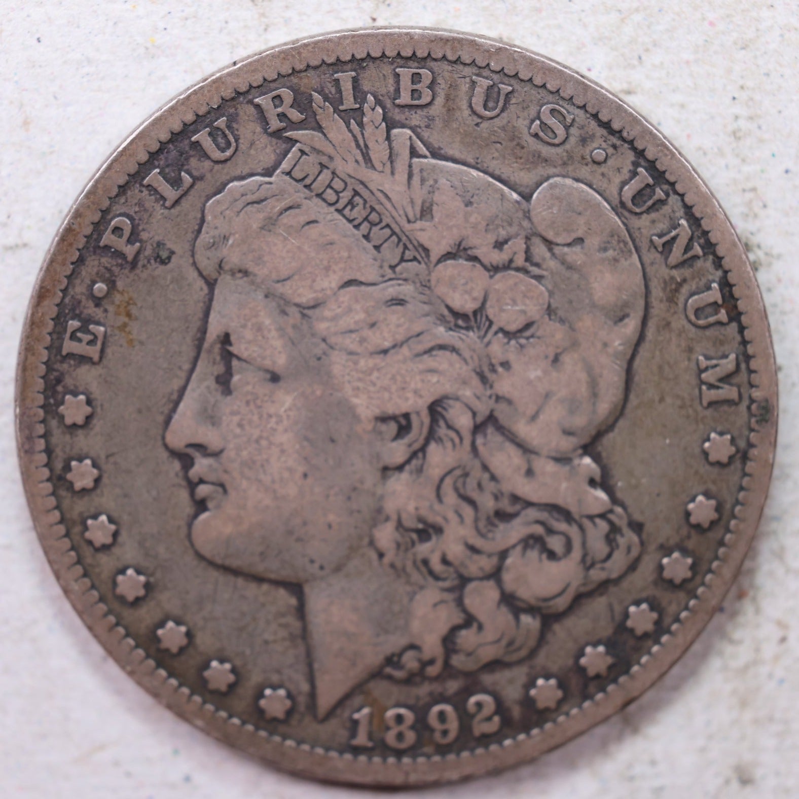1892-S Morgan Dollar, Fine Circulated Coin, Store #1489
