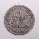1861 Seated Liberty Silver Half Dollar., Very Fine Circulated Coin., Store