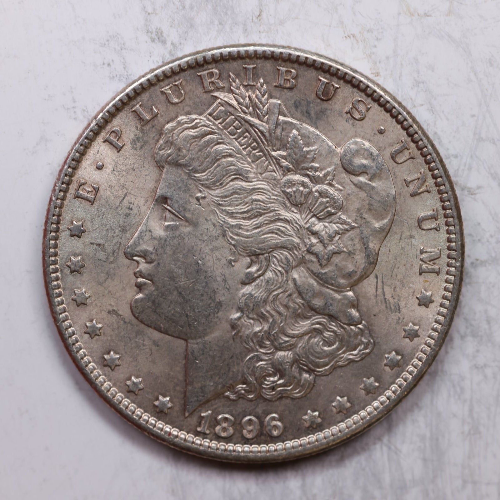 1896 Morgan Dollar, Mint State Uncirculated Coin, Store #DR0186