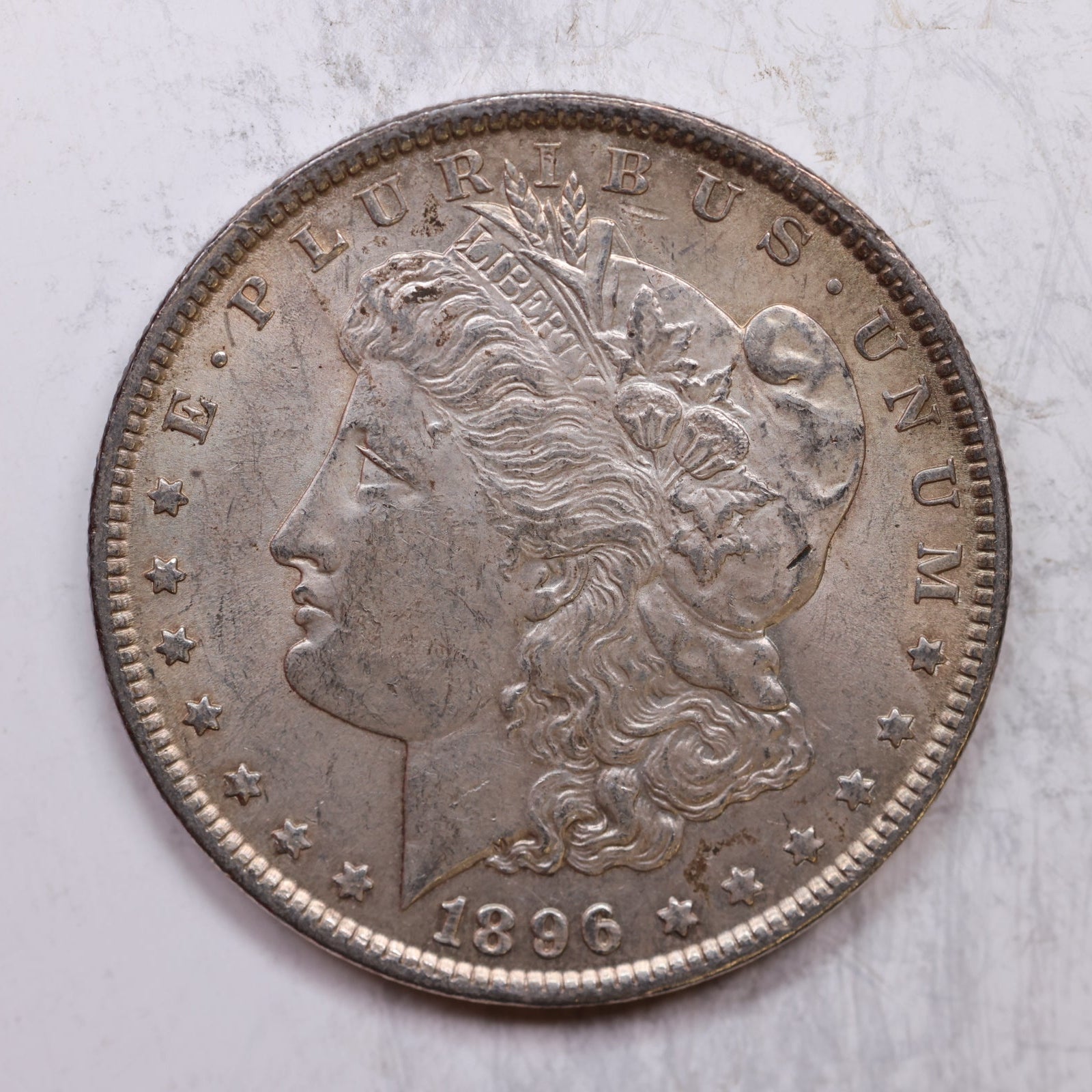 1896 Morgan Silver Dollar, Mint State Uncirculated Coin, Store Sale #DR0187