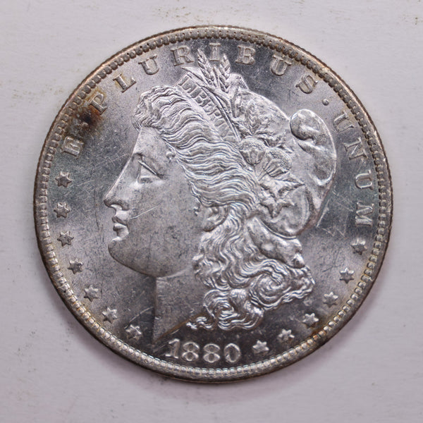 1880-O Morgan Silver Dollar., Mint State., Uncirculated Coin., SALE #DR0611