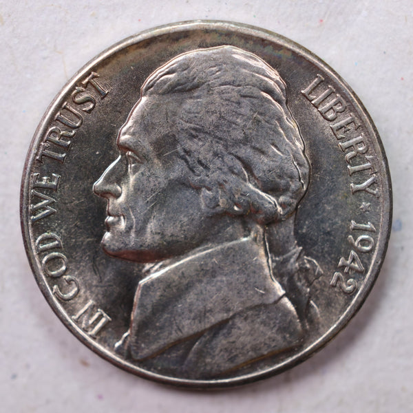 1942-S Jefferson Silver Nickel, Uncirculated coin, Store #11016