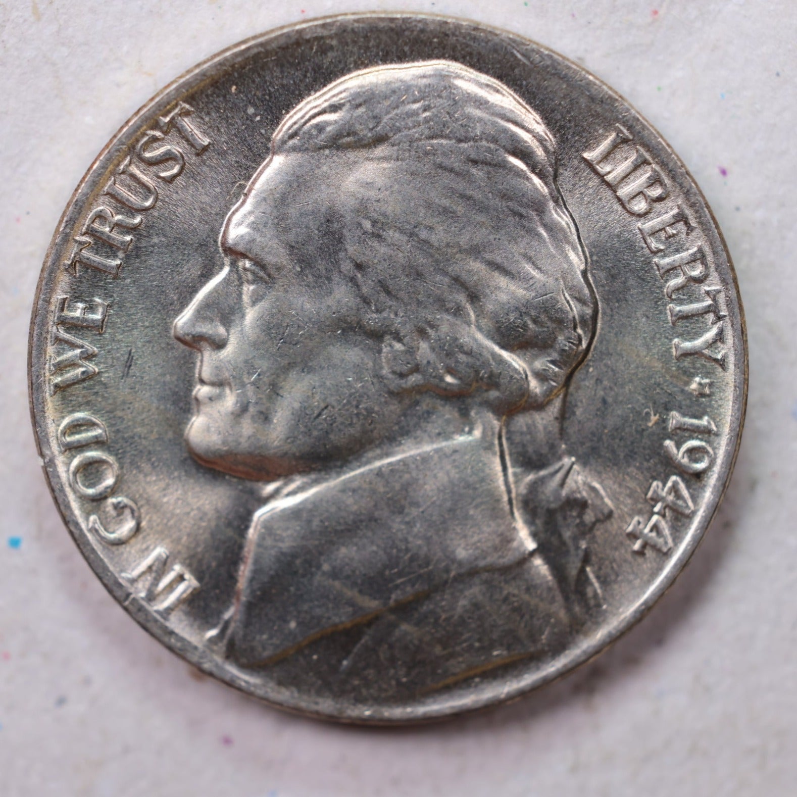 1944-P Jefferson Silver Nickel, Uncirculated coin, Store #UN944P