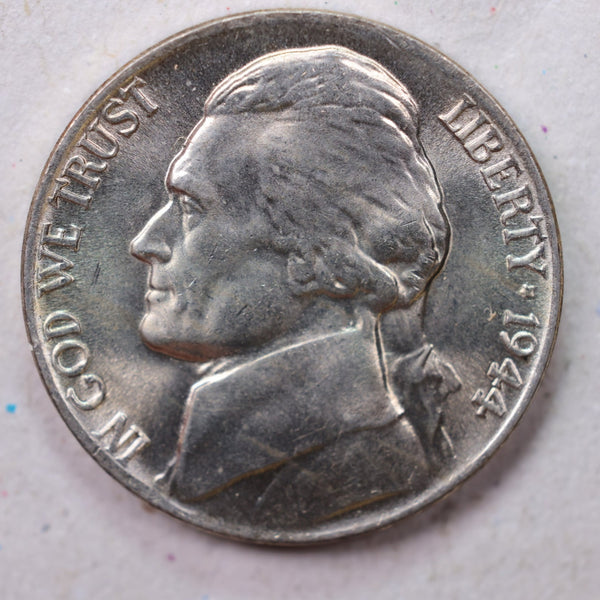 1944-P Jefferson Silver Nickel, Uncirculated coin, Store #UN944P