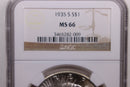 1935-S Peace Silver Dollar., 'Better Date in Grade'., NGC MS-66., STORE