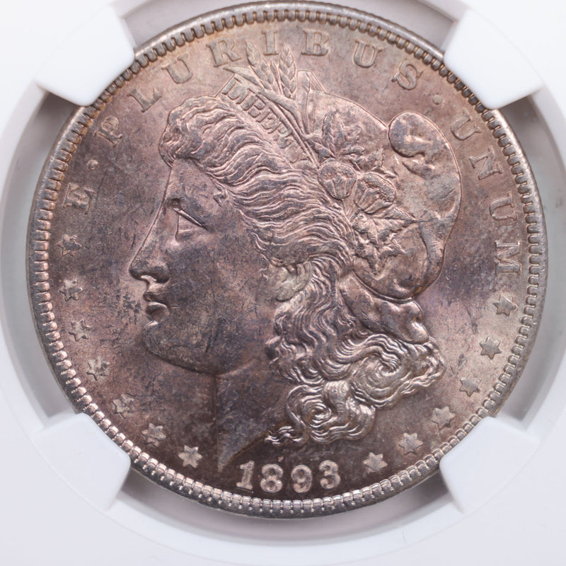 1893 Morgan Silver Dollar., NGC MS-60., Better Date., STORE
