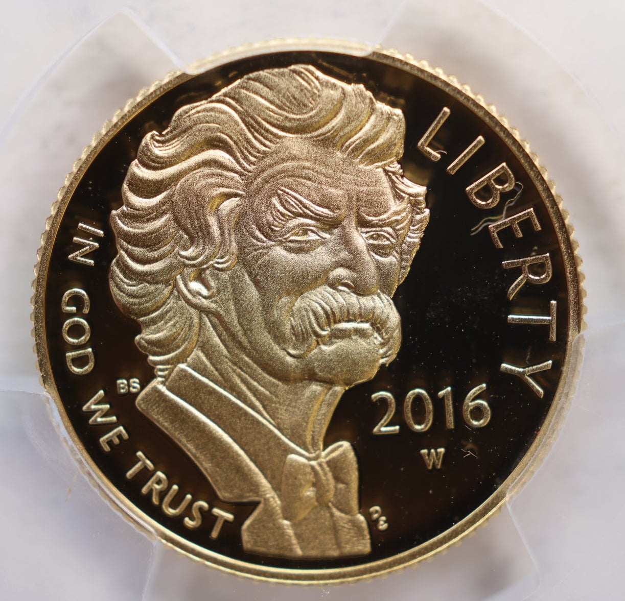 2016-W $5 Mark Twain, Gold Commemorative, Proof Strike, PCGS PF-70, Store #GMC298.